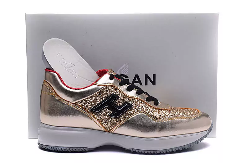 hogan sneakers chaussures femme lowest price sequins gold